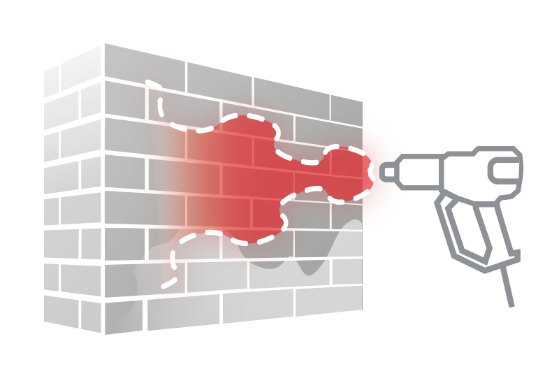Arbeitsschritt 2: Innenwand trocknen Arbeitsschritt 2: Innenwand trocknen